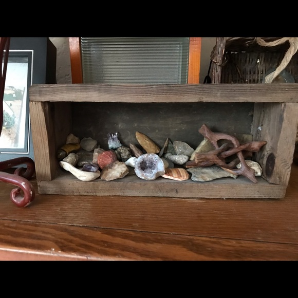Other - Vintage wood box w/treasures!